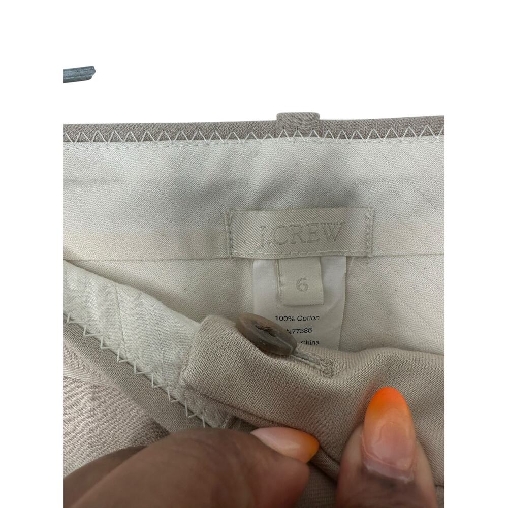 J.Crew Dress Pants Trousers Tan Office Work Career Business Straight Leg Size 6 - Picture 2 of 11